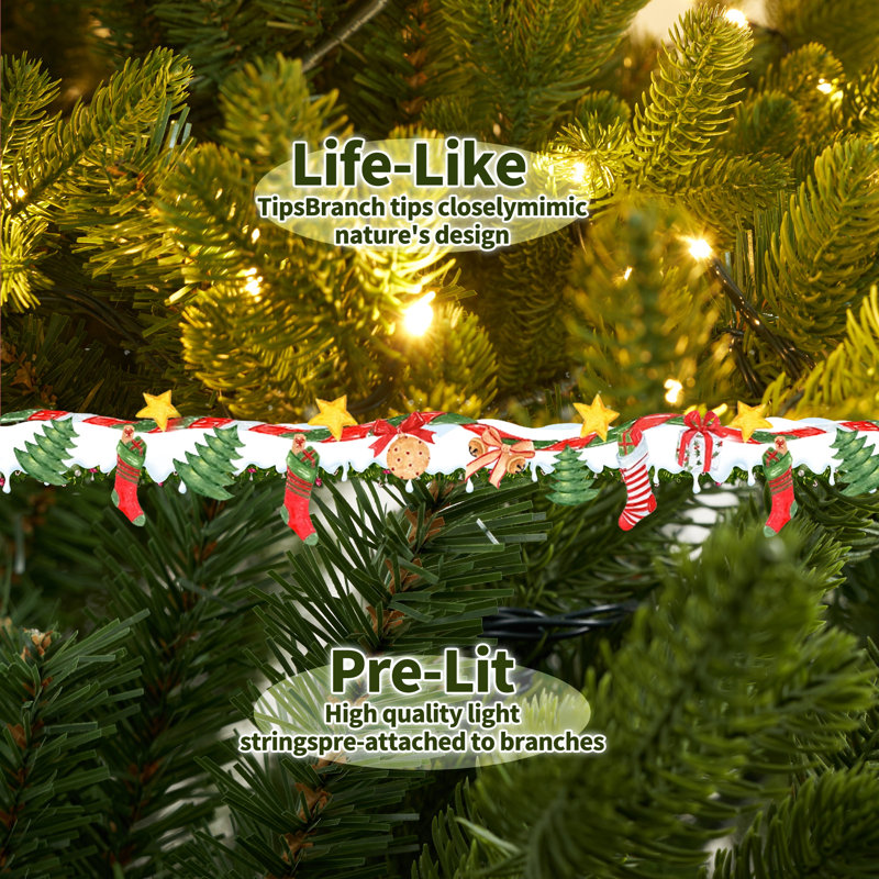 The Holiday Aisle® Lighted Fir Christmas Tree & Reviews Wayfair